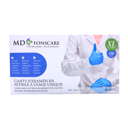 Gants d’examen nitrile non poudrés – MD FONSCARE