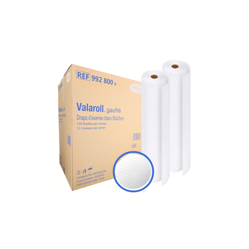 Draps d’examen gaufrés  - 135 formats 50 x 35 cm - Hartmann Livraison hors var