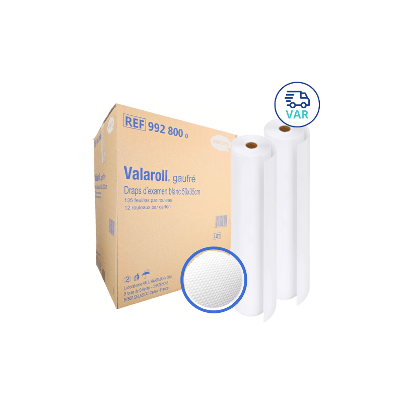 Draps d’examen gaufrés  - 135 formats 50 x 35 cm livraison var