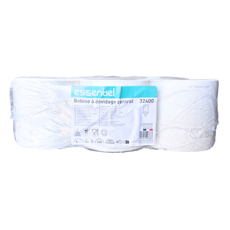 Bobines essuie-mains CELTEX dévidage central 450 formats - pack de 6 (Livraison hors VAR)